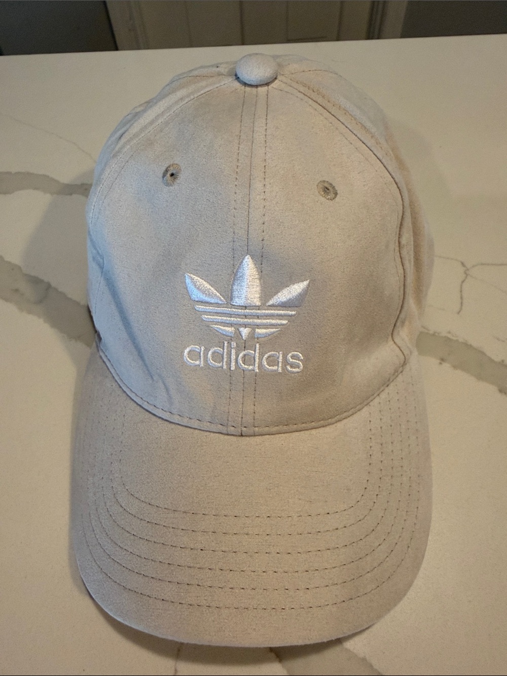 adidas Suede Trefoil Cap in Beige